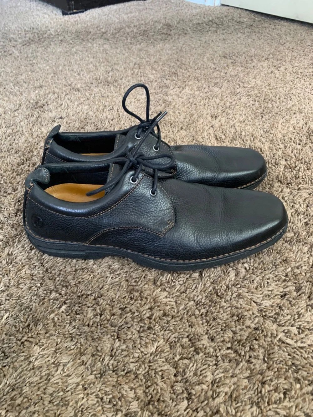 Cole Haan Black Pebble Leather Oxford Casual Shoes 10.5 Classic